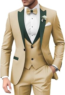Mens Suits Slim Fit 3 Piece Wedding Tuxedo for Men Prom Formal Business