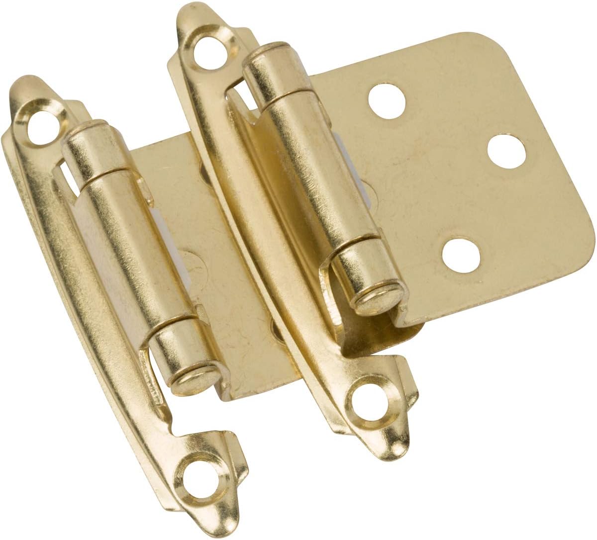 DecoBasics Brass Plated (Gold) Cabinet Hinges for Kitchen Cabinets (10 ...