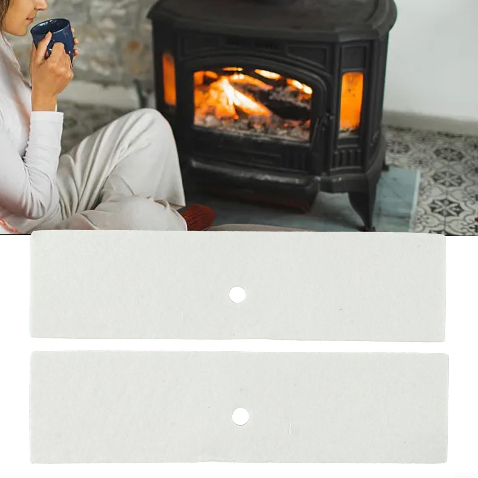 Lot De 2 Joints En Fibre Céramique Pour Poêles Rika - Dimensions 185x48x5 Mm - Pour Premio, Rio, Visio, Leda, Umbra - 12