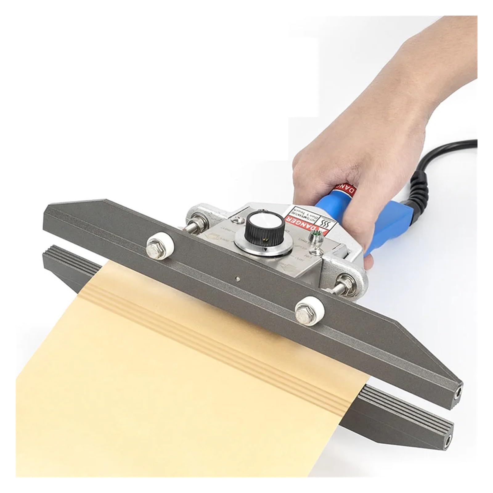 Sellador de impulso manual, máquina de sellado de bolsas de papel de aluminio, máquina de impulso de sellado térmico Rendimiento alto(30cm)