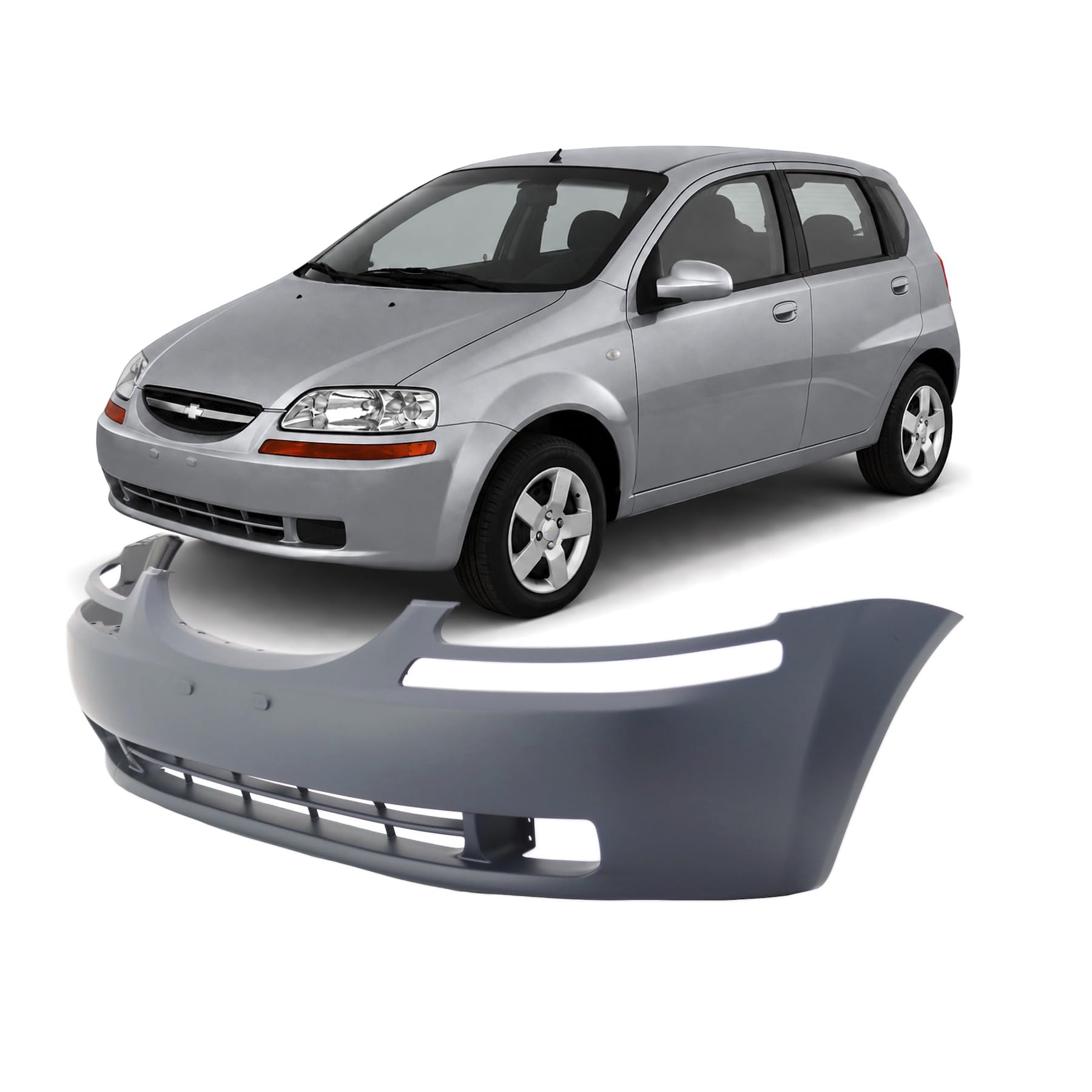 FitParts Compatible with Chevrolet Aveo 2004–2008 Front Bumper Cover
