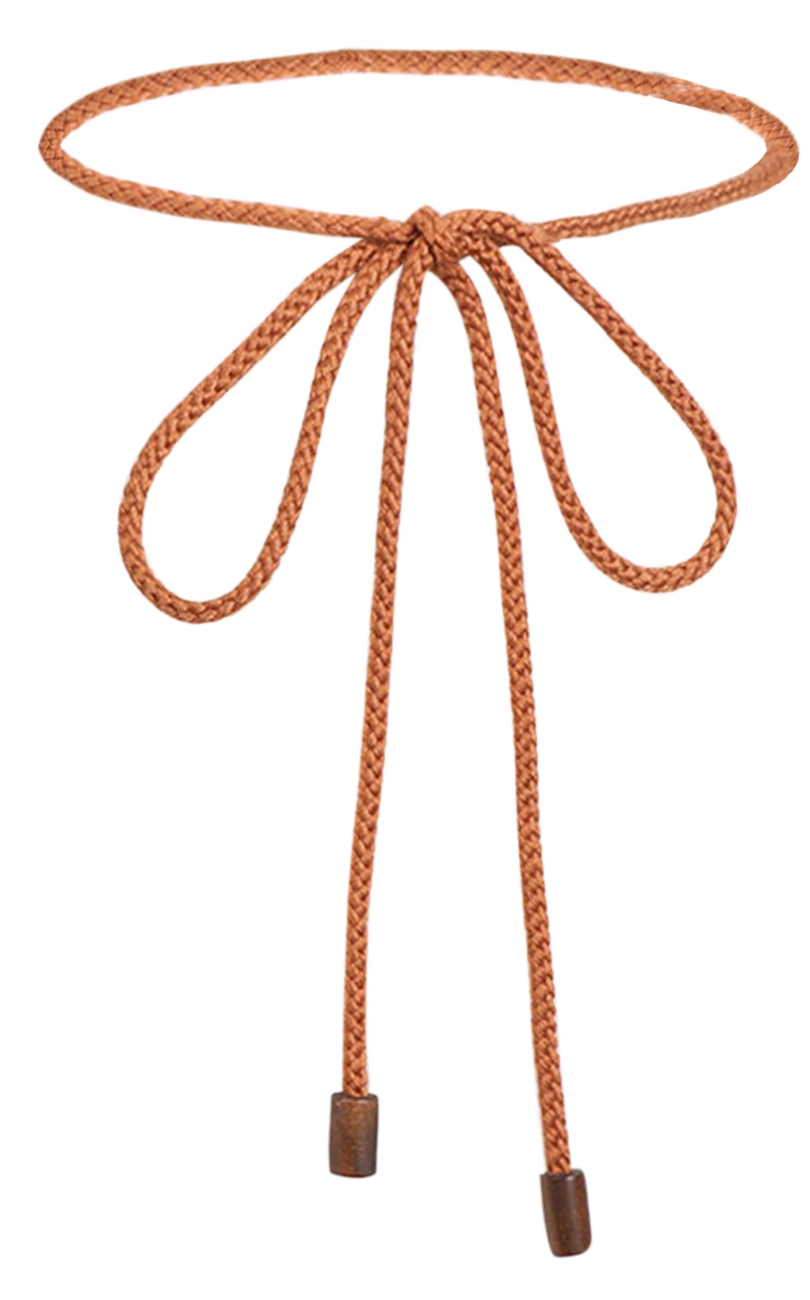 NIDMIDO Women's Braided Knotted Waist Belt, Trendy Bohemian Style Waist Belt Decorative Tassel Dress Belt for Women Girls