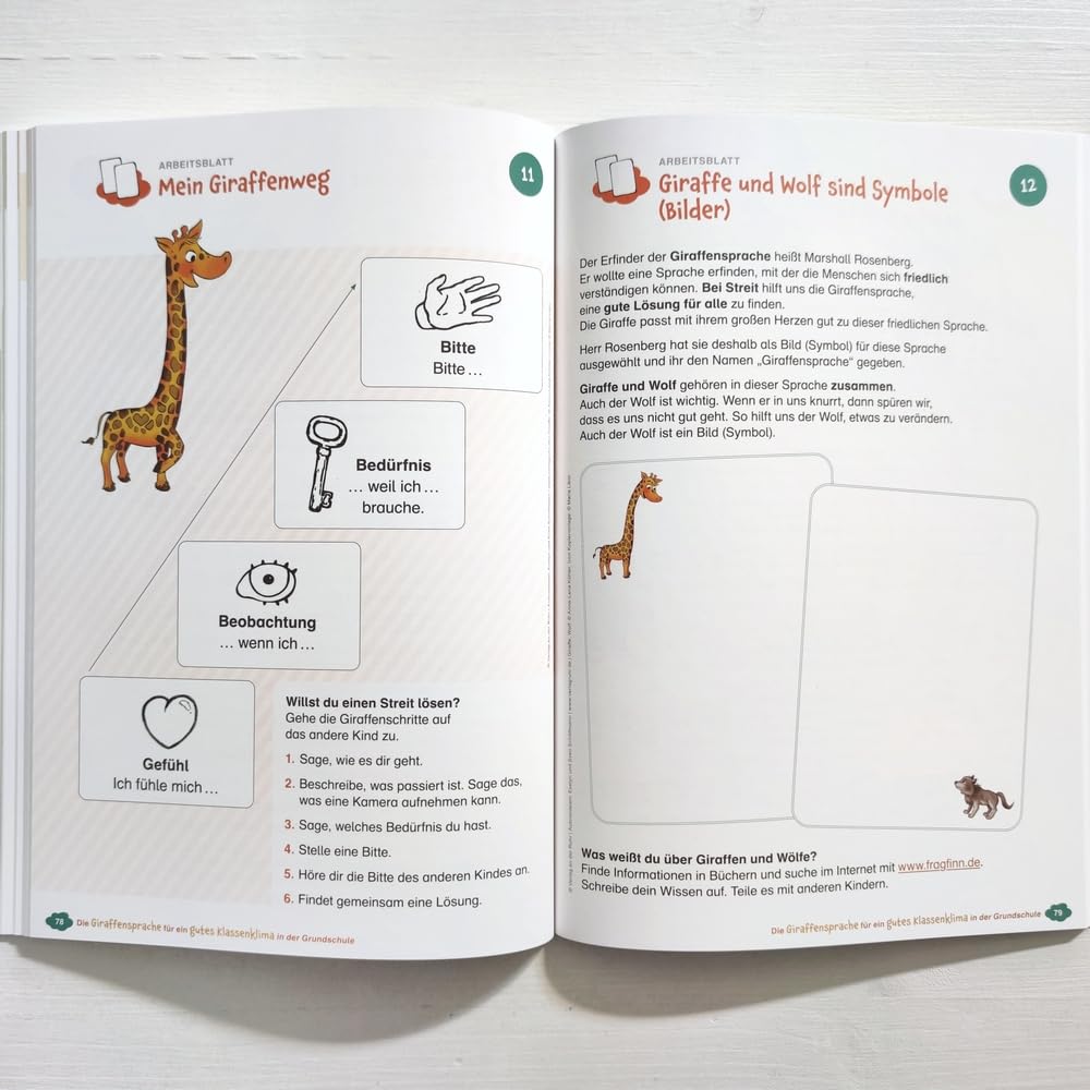 Die Giraffensprache für ein gutes Klassenklima​ in der Grundschule: Übungen, Spiele, Kopiervorlagen und Lieder zur Gewaltfreien Kommunikation