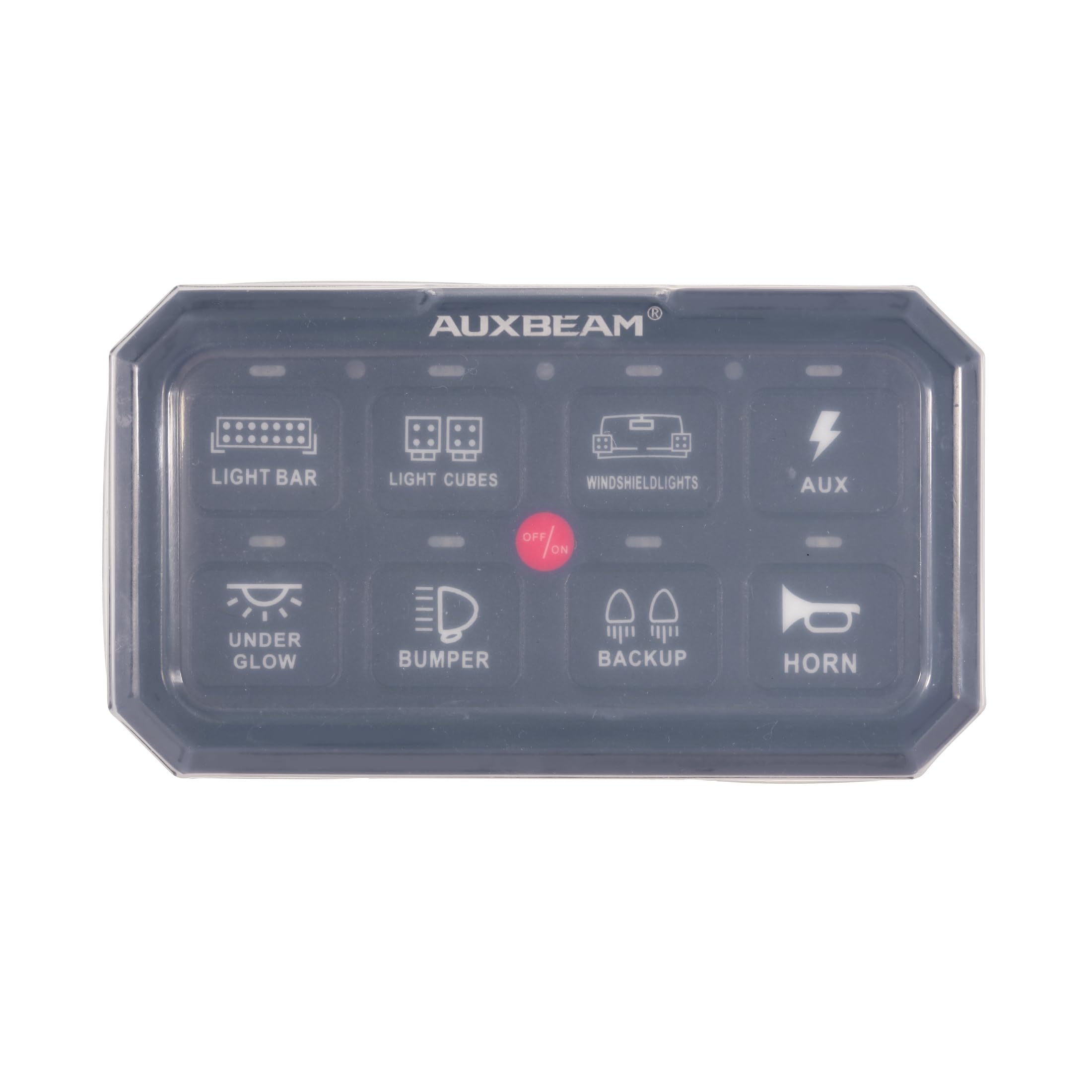 Amazon.co.jp: Auxbeam 8ギャングスイッチパネル 防水カバー 透明 