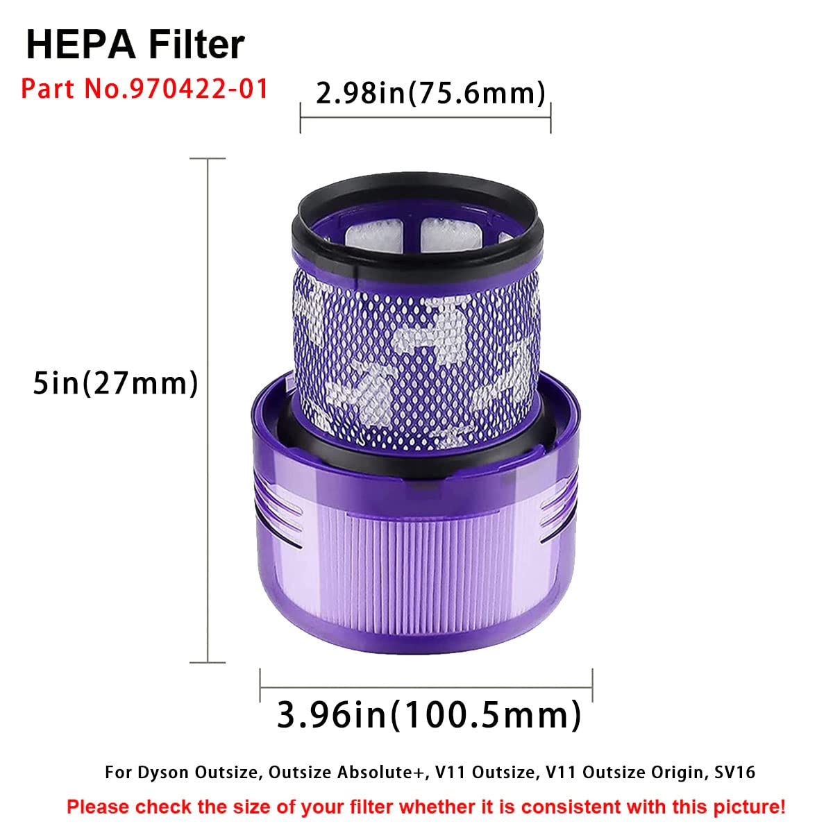 Amazon.com - Filter Replacements for Dyson SV16 Outsize,V11