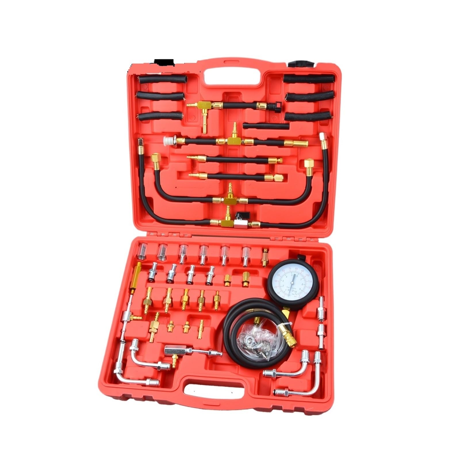 Kit di Test for Tester di Pressione del Manometro di Iniezione del Carburante for Auto 0-140psi Set di Strumenti for Pompa di Automatico per Auto, Moto, Camion