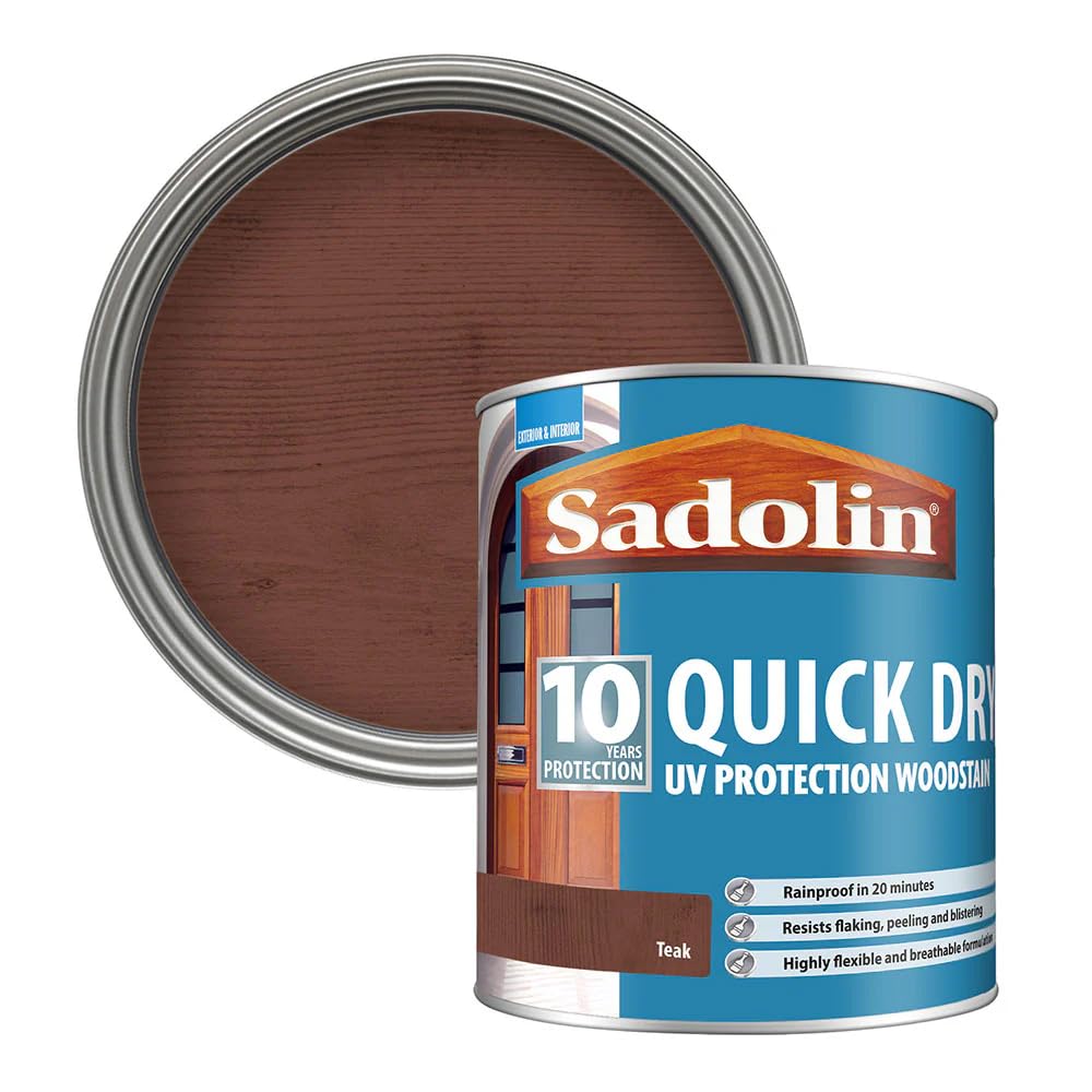 Sadolin Quick Dry UV Protection Woodstain - Teak - 2.5L