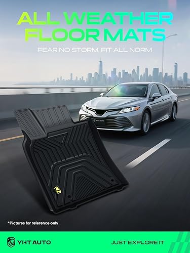 Miniatura 2 de YHTAUTO Alfombrillas de suelo compatibles con Toyota Avalon 2019-2023, revestimientos de suelo de TPE para todo tipo de clima, ajuste personalizado,