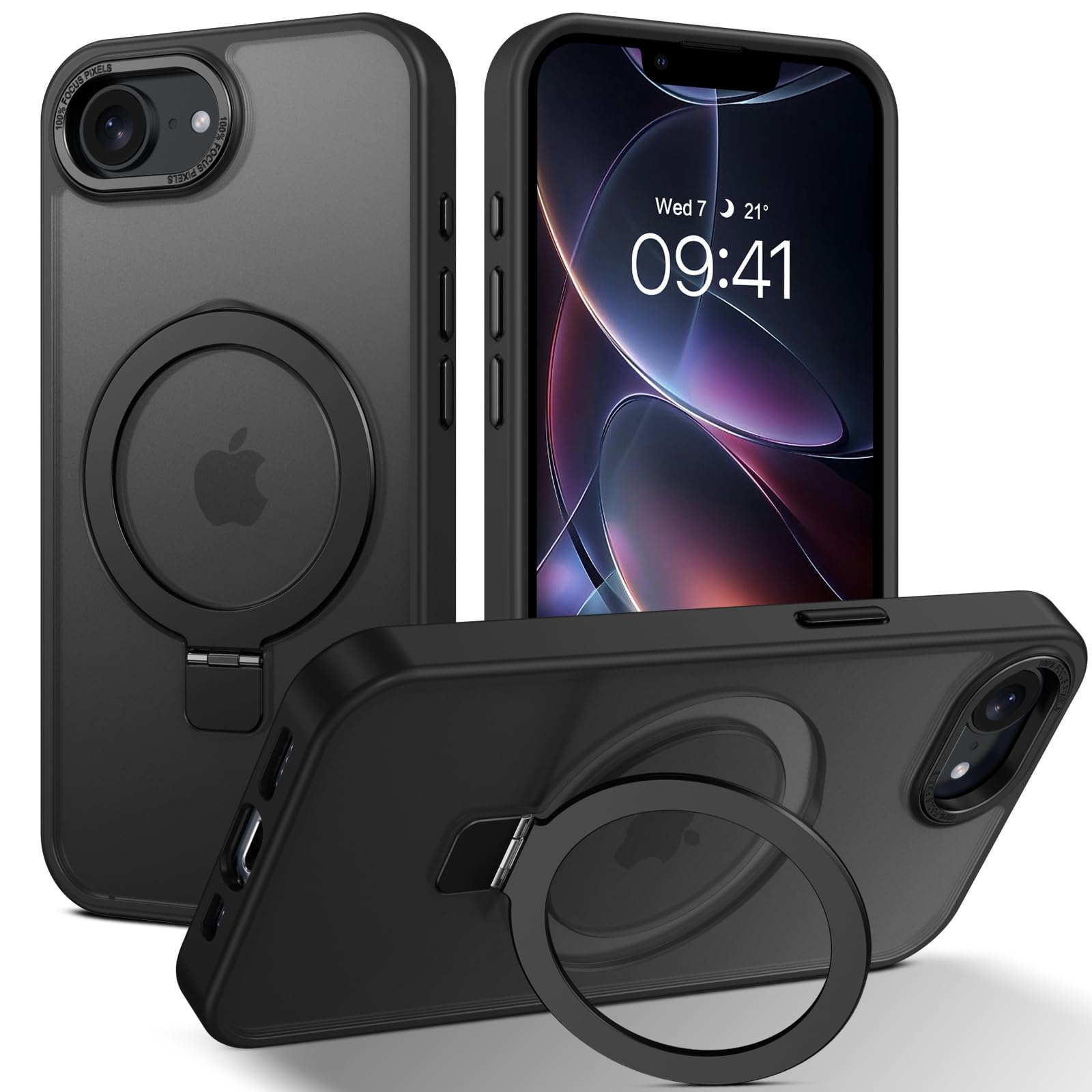 Amazon.com: DUEDUE for iPhone 17E/16E Case Magnetic with Ring Stand[Compatible  with Magsafe], Full Protective Cover Slim Shockproof Kickstand Phone Case  for iPhone 17E/16E 6.1", Black : Cell Phones & Accessories