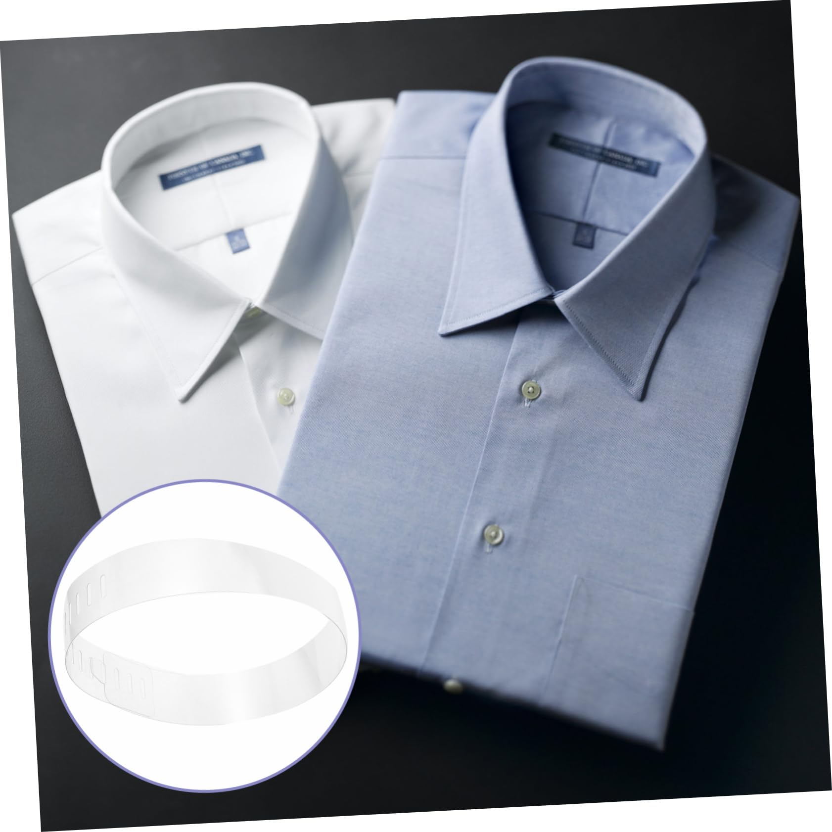 SHERCHPRY 100piezas Collar de Pvc para Camisas Soporte de Cuello de Camisa Insertos de Cuello de Suministros Fijación de Soportes de Plástico