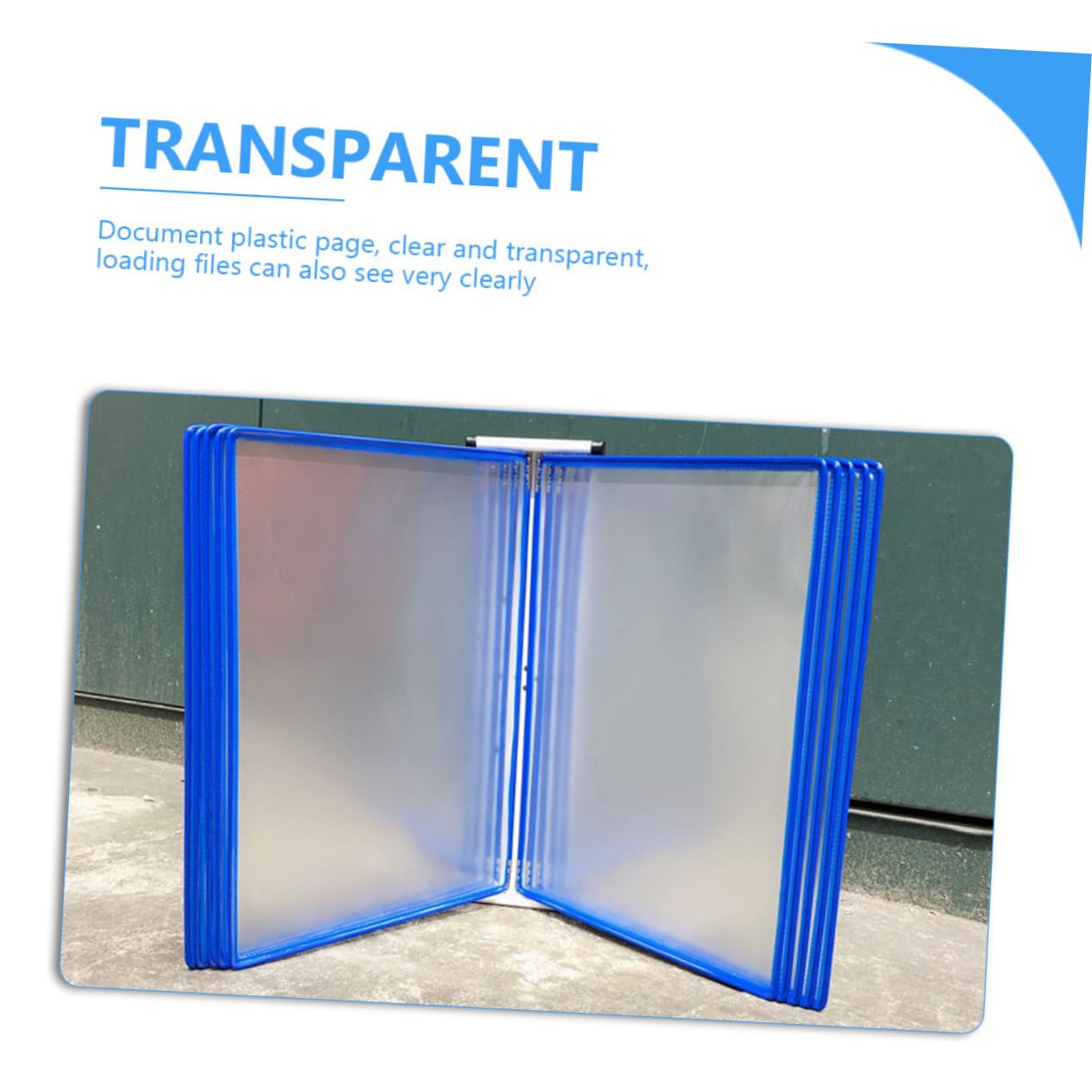 Hängender Dokumentenhalter zur Wandmontage, Blau, PVC Metall