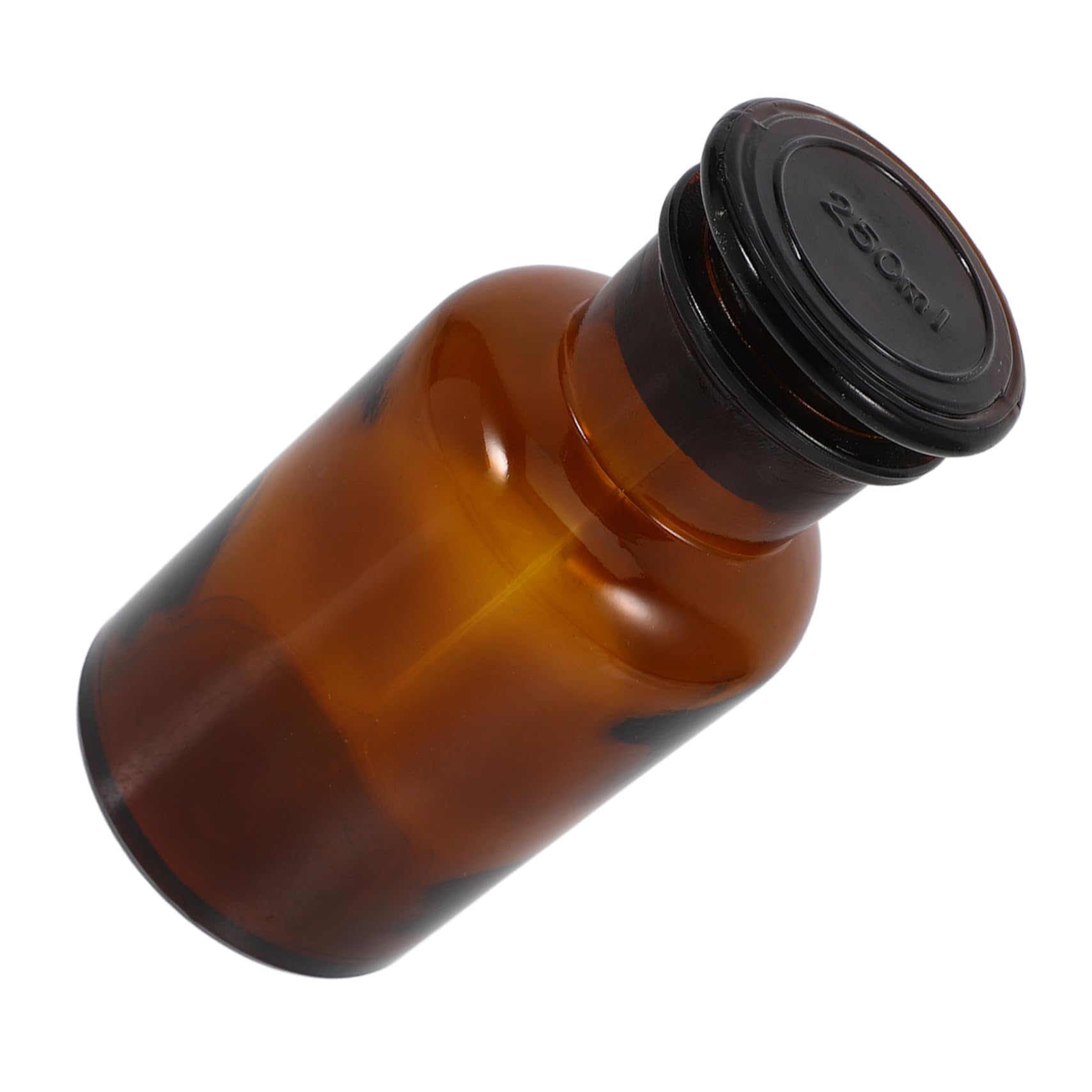 STOBAZA Wide Mouth Scientific Glass Bottles 250ml Lab Bottles Graduated Storage Jars Uv Protected Lab Safe