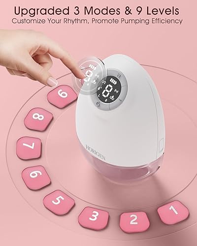 Miniatura 5 de Extractor de leche portátil con control de aplicación mejorado, extractor de leche manos libres con 3 modos y 9 niveles, bomba de lactancia portátil