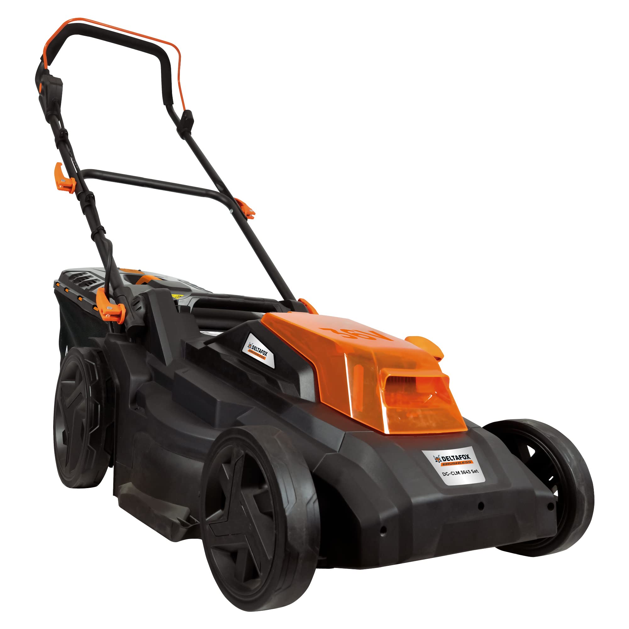 Tondeuse Sans Fil 36V DG-CLM 3637-2 De DELTAFOX ? Sans Batterie Et Chargeur, 37 Cm, 35 L, Hauteur De Coupe Sur 7 Niveaux, Kit De Paillage, Lame De Rechange