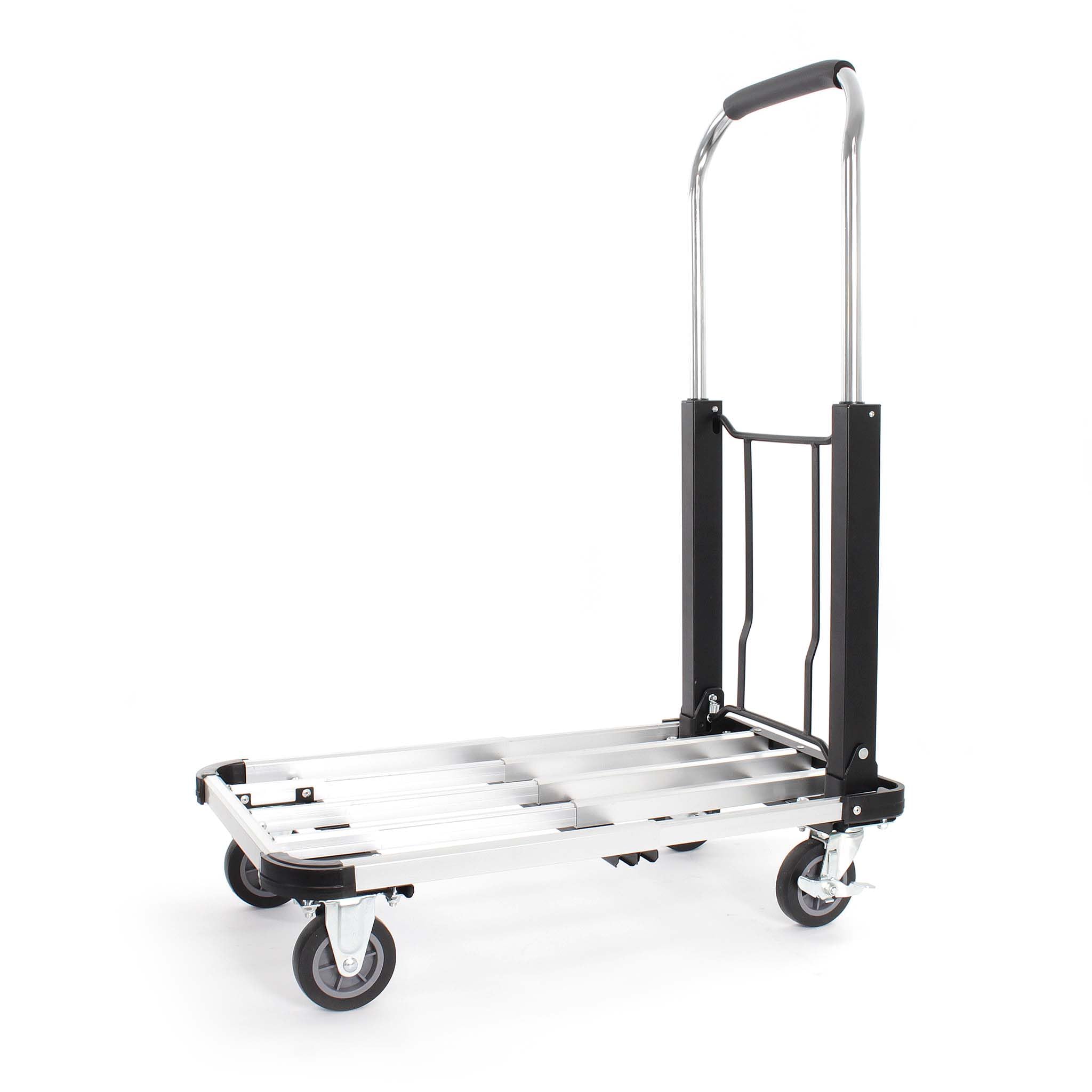 XPOtool Carro de Transporte Plegable 150 kg transportador de Mano con Freno y Plataforma Extensible