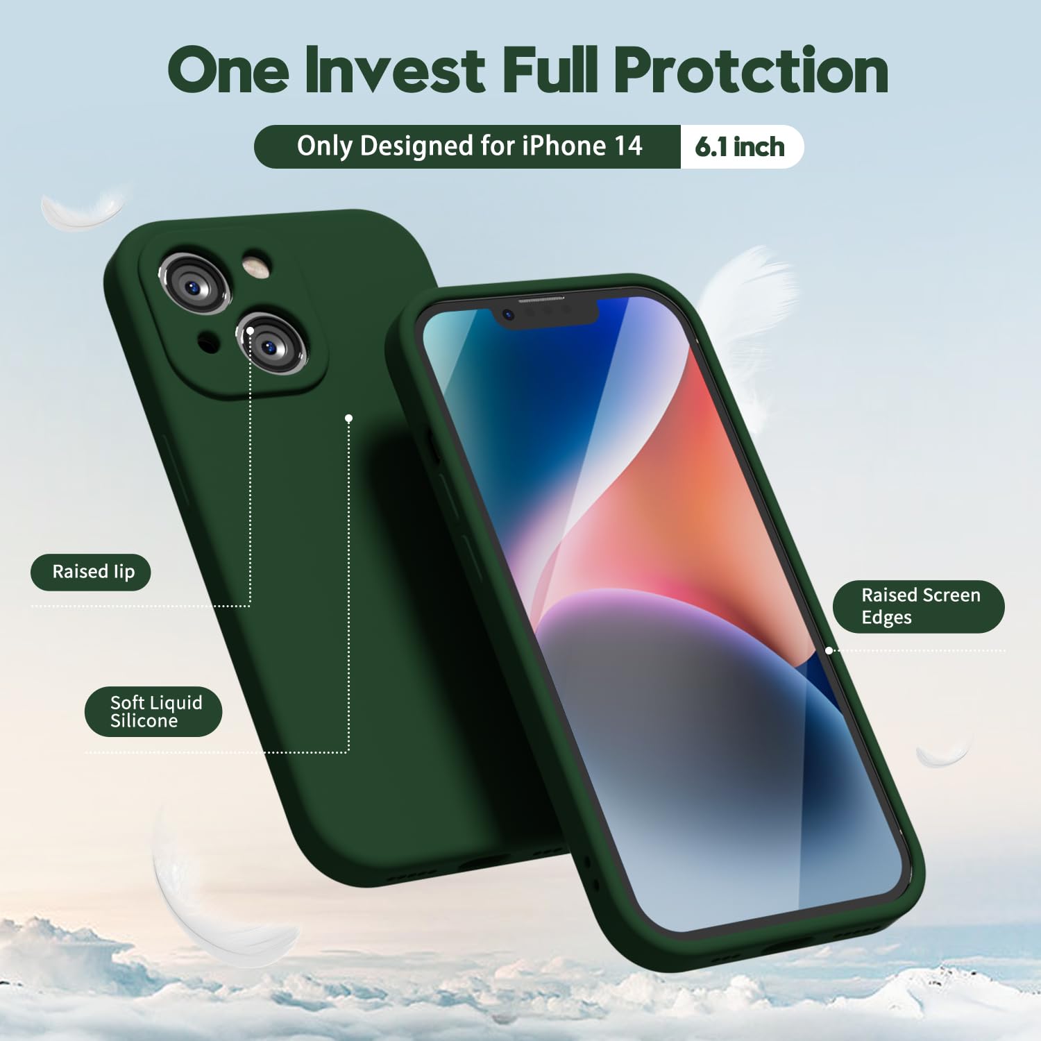 oakxco for iPhone 17 Pro Max Phone Case Liquid Silicone, Cute Thin Slim Grip Soft Rubber Gel for Women Men, Smooth Matte TPU Plain Solid Color Girly Simple Case with Camera Cover, Light Pink — view 1827