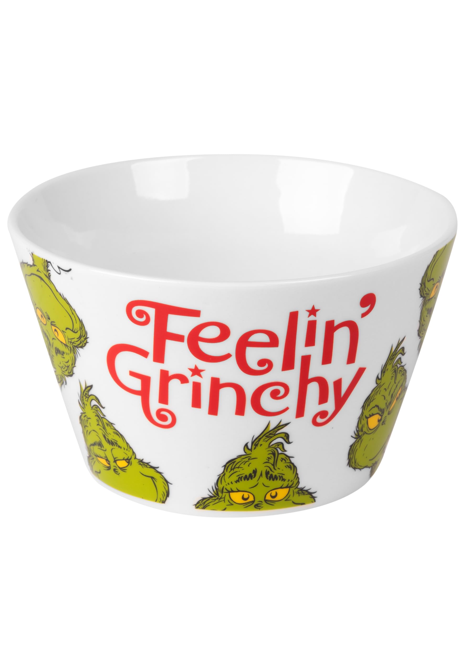 United Labels The Grinch - Ciotola per cereali Feelin Grinchy, in porcellana, 500 ml, colore: Bianco