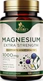 Magnesium Mineral Supplement 1000 mg - High Potency Magnesium Citrate for Bone, Heart Health, Nerves & Muscle Support, Nature's Magnesium Complex for Whole Body Support, Bottled in USA - 120 Capsules