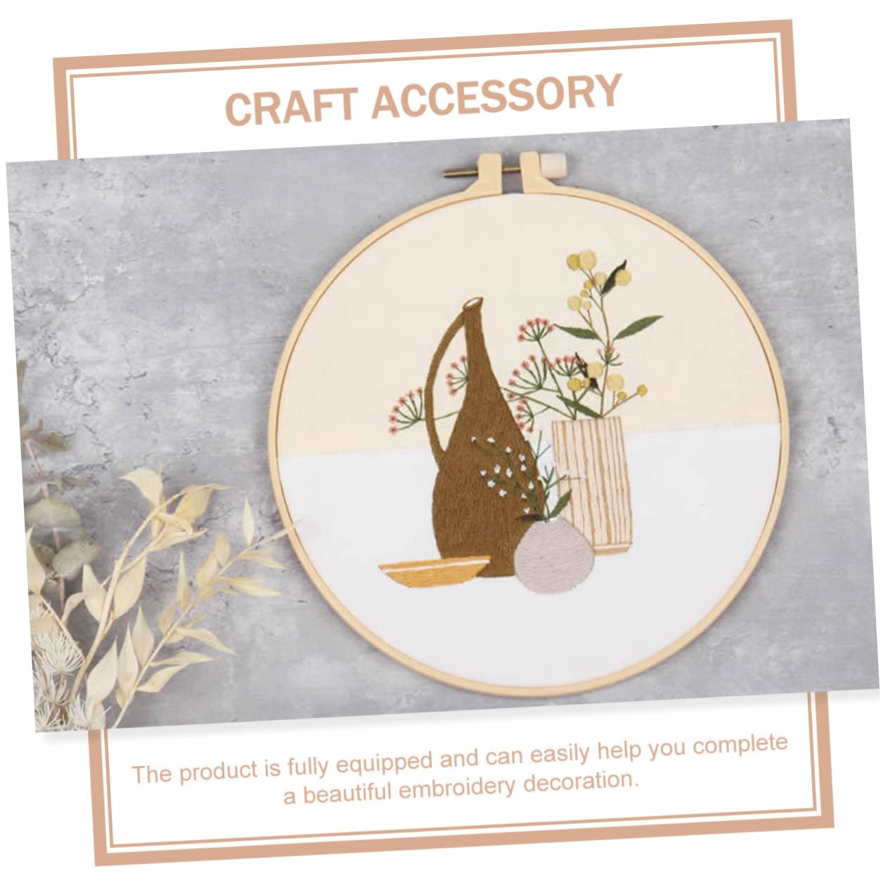 KONTONTY 4 Sets de Kits de Bordado DIY Hilo de Poliéster para Manualidades en Casa