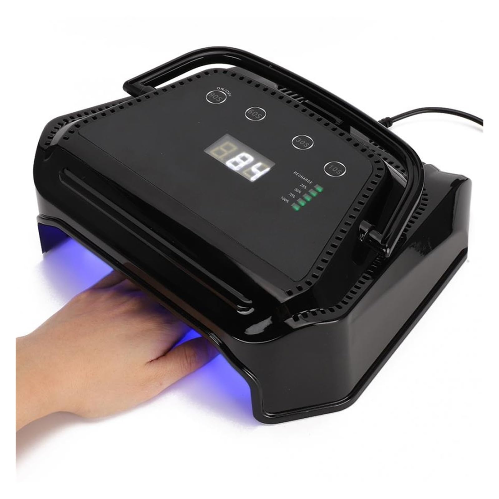 Lampa UV do Paznokci, Lampa LED UV do paznokci 72W Lampa UV LED Żel do malowania paznokci Lampa utwardzająca LED z możliwością ładowania Cyfrowy wyświetlacz Lakier do paznokci Suszenie żelu Światło La
