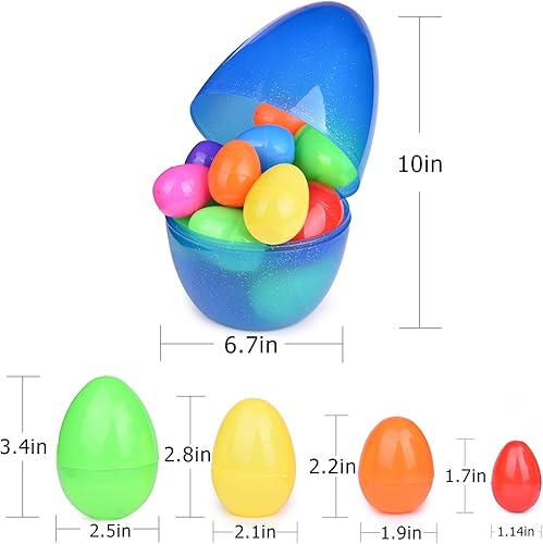 Miniatura 5 de 25 piezas de huevos de Pascua rellenos con bloques de construcción de dinosaurios juguetes para cestas de Pascua, recuerdos de fiesta temática de