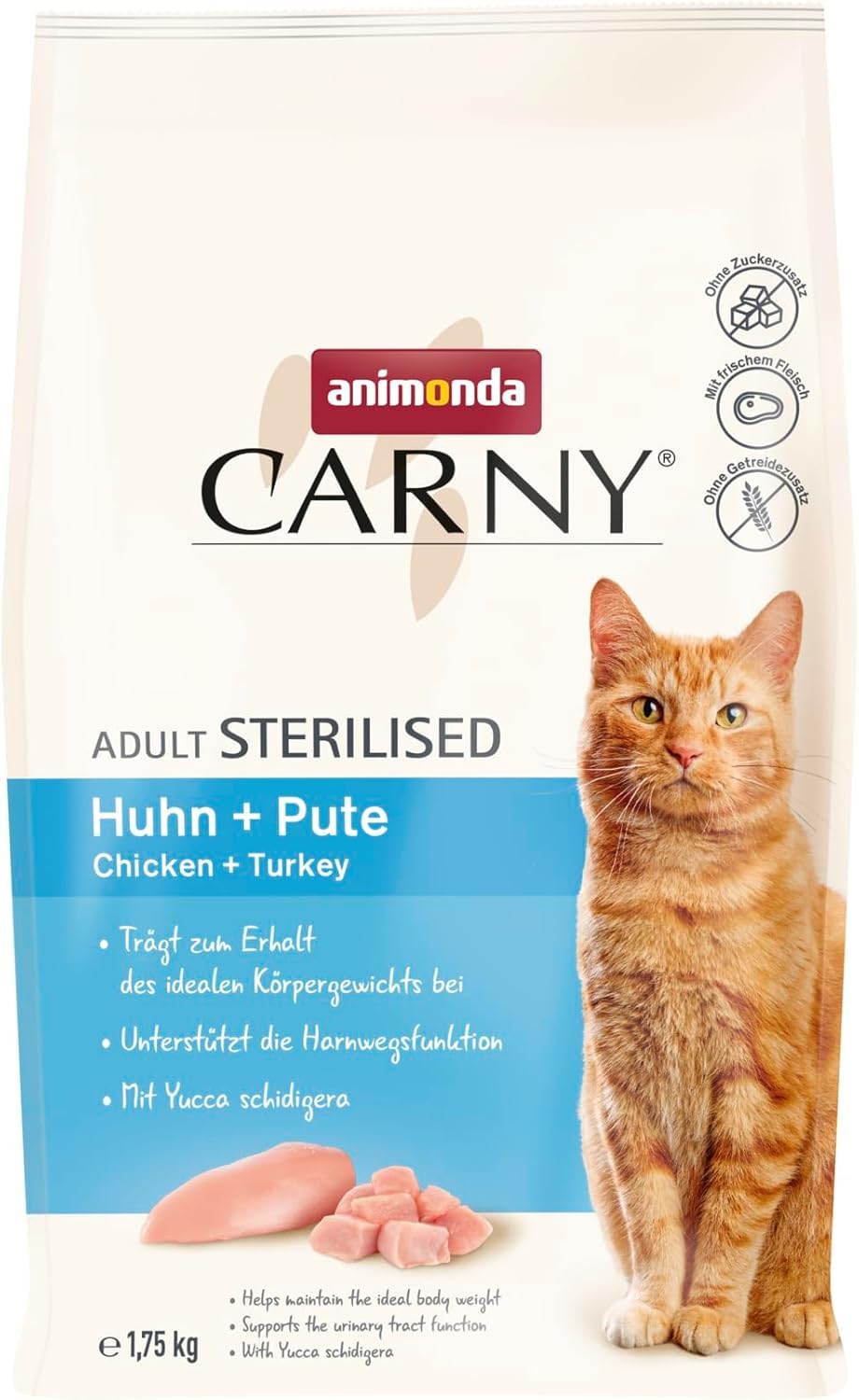 animonda Carny Katzen Trockenfutter Steilised Huhn + Pute (1 x 1,75kg)