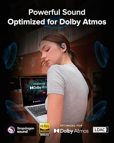 Miniatura 2 de Cleer ARC 3 - Auriculares de oído abierto, Dolby Audio, Snapdragon Sound True Wireless Earbuds, batería de 50 horas, Bluetooth 5.4, IPX 7,