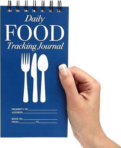 Miniatura 4 de Juvale Paquete de 12 diarios de alimentos para pérdida de peso a granel, diario de 4 x 8 pulgadas con secciones de desayuno, almuerzo, cena, agua,