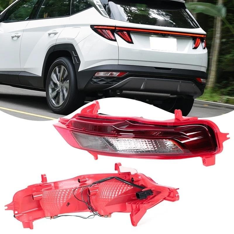 Generico Luce Freno Posteriore Per Hyundai Per Tucson L 2021-2023 Paraurti Posteriore Luce Nebbia Guida Riflettente Avvertimento di Segnale Fanale Posteriore Auto(Giusto)