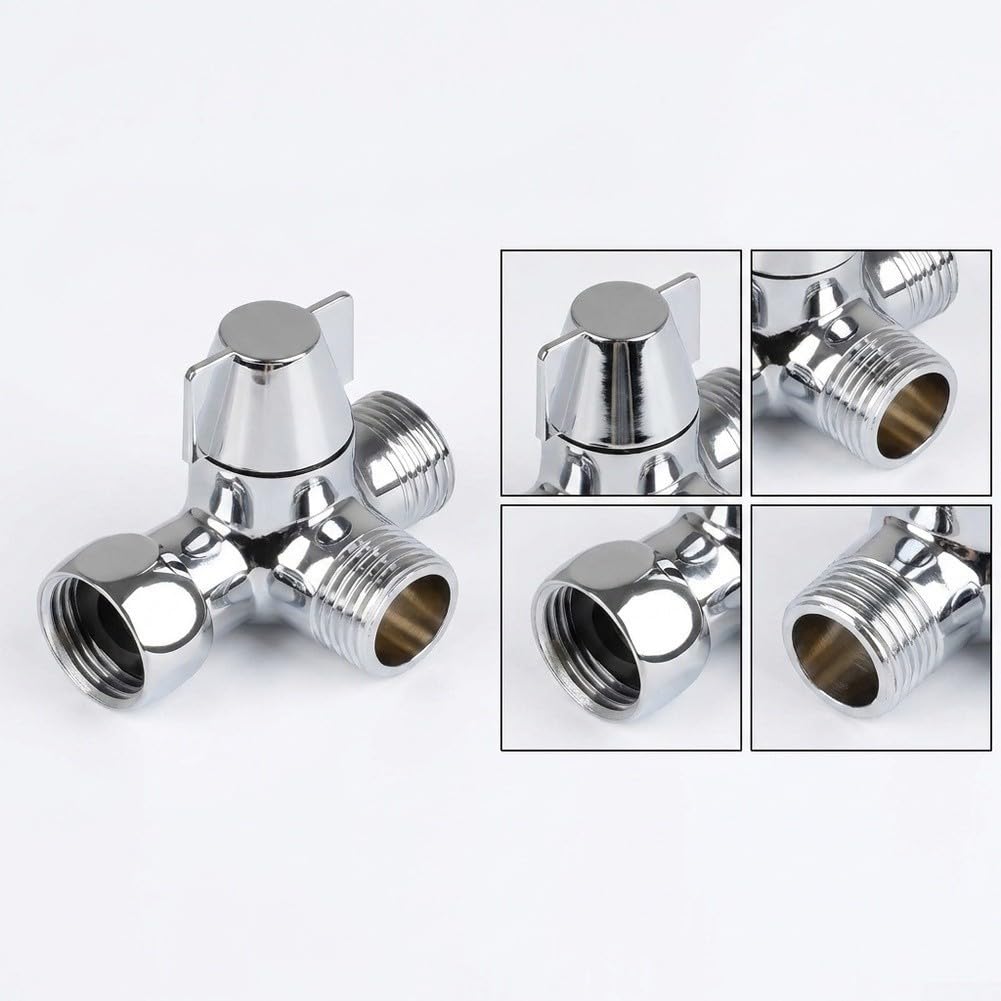 Adaptador para ducha 3 Salidas para montaje Brazo Adaptador(silver)
