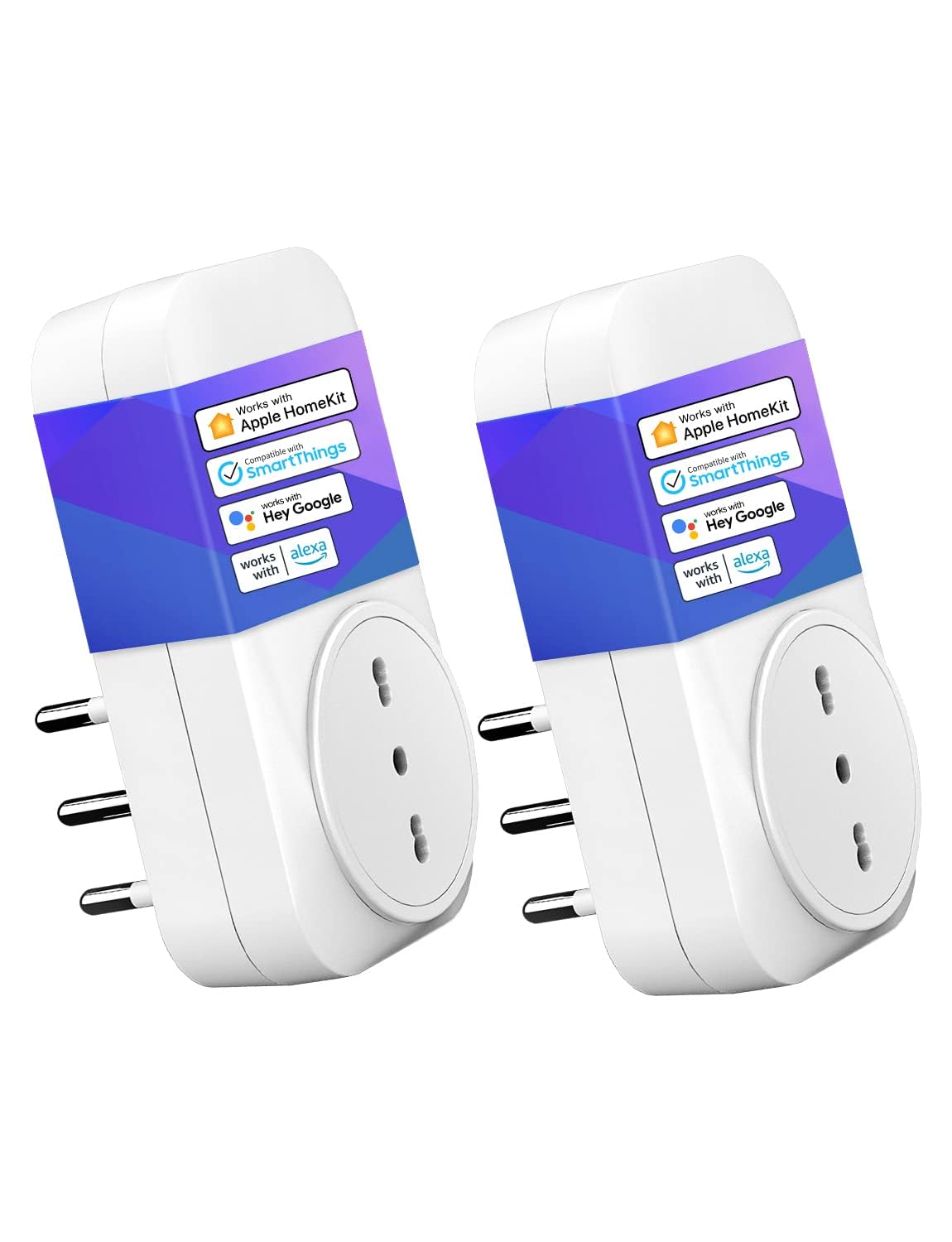 meross Meross Presa Intelligente Italiana Wi-Fi, Smart Plug 16A (Type L) Compatibile con Apple HomeKit Siri, Alexa, Google Home e SmartThings, 2,4GHz, Nessun Hub Richiesto (2 Pezzi)