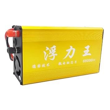 CALANDIS 1 Piece Ultrasonic Alloy Stainless Steel Inverter 68000W Fishing Machine Power Inverter Limiting Protection, Intelligent Pulse, High Frequency/Low Frequency Regulation Overload Protection Yes (120A) DC12V- AC300-1000V Converter Sine Wave Color - Yellow