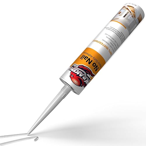 Kraken Bond No More Nails - Adhesivo transparente resistente (1 x 10.1 onzas líquidas) 100% impermeable y extrafuerte poliuretano sellador de