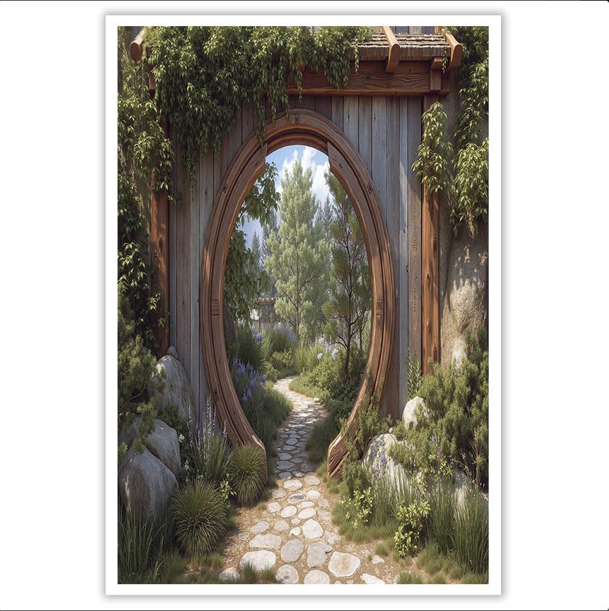 Cuadro de bosque verde impreso en lienzo artístico de gran formato para salón 3