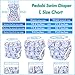 Pedobi Reusable Baby Swim Diapers, Adjustable Diaper Swim for Toddlers 9 Months - 3 Years Old, 3 Pack for Swimming Lessons (Anchor, Large)