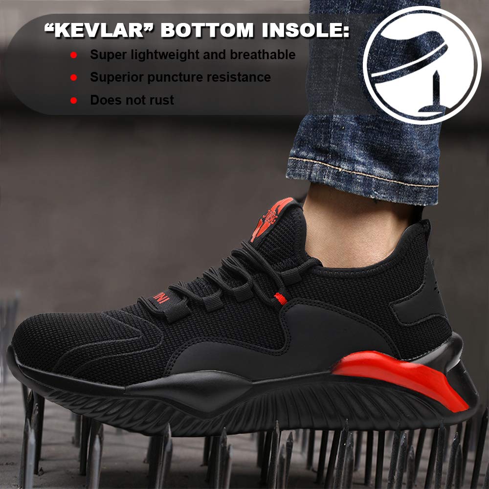 Scarpe Antinfortunistiche Uomo Donna Safety Shoes Punta in Acciaio Leggere Scarpe da Lavoro Traspiranti Sneakers Antinfortunistiche