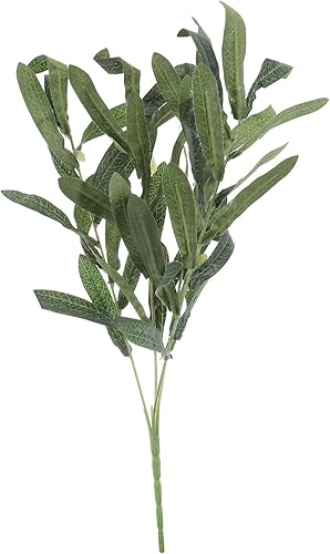 BESPORTBLE 1 rama de olivo artificial, decoración de hojas de olivo de simulación, planta falsa, olivos artificiales para interiores, ramas de olivo