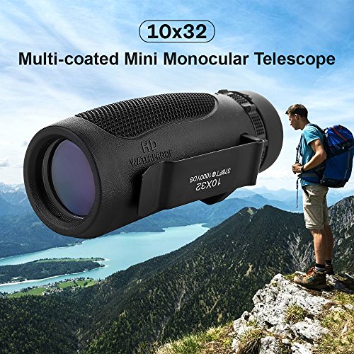 Lixada Telescópio Monocular 10x32 de Alta Potência Multi-revestido Telescópio Monocular Scope para O
