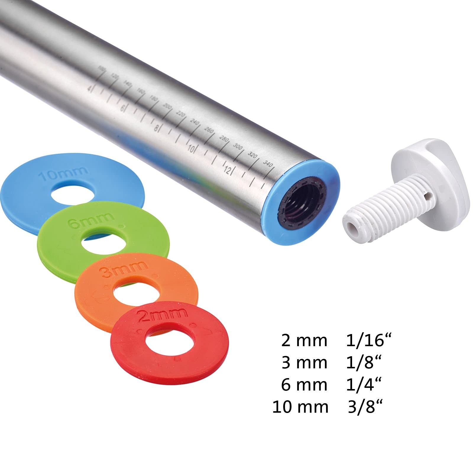 Westmark Barra di srotolamento, acciaio inox, rullo in acciaio inox