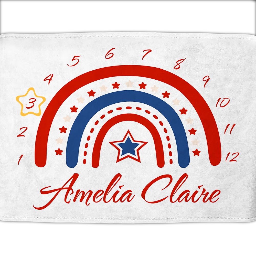 Custom-designed blanket featuring monthly milestones for babies, baby blanket with monthly details, the perfect personalised gifts for a new baby,30X40-baby27