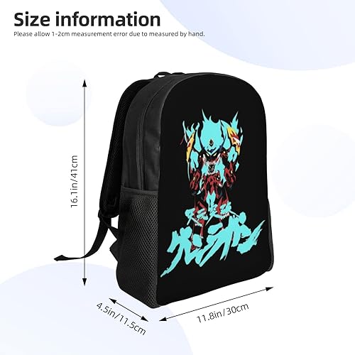 Miniatura 4 de Anime Gurren Lagann Mochila Unisex Mochila Moda Casual Bolsa de Viaje Mochilas Ligeras, Negro -, Mochilas de mochila
