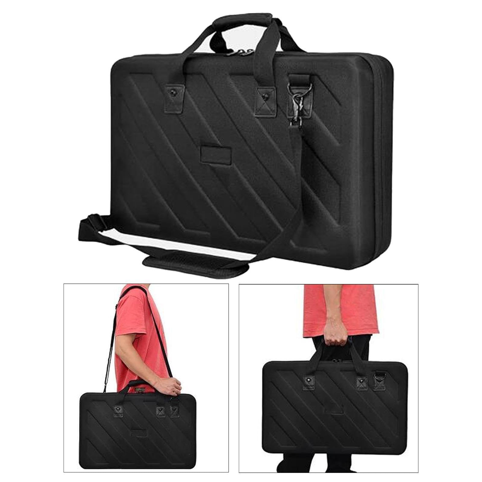 Bolsa de mano portátil, organizador de equipo de DJ, bolsa de almacenamiento de EVA, correa de hombro ajustable y duradera para un manejo fácil y