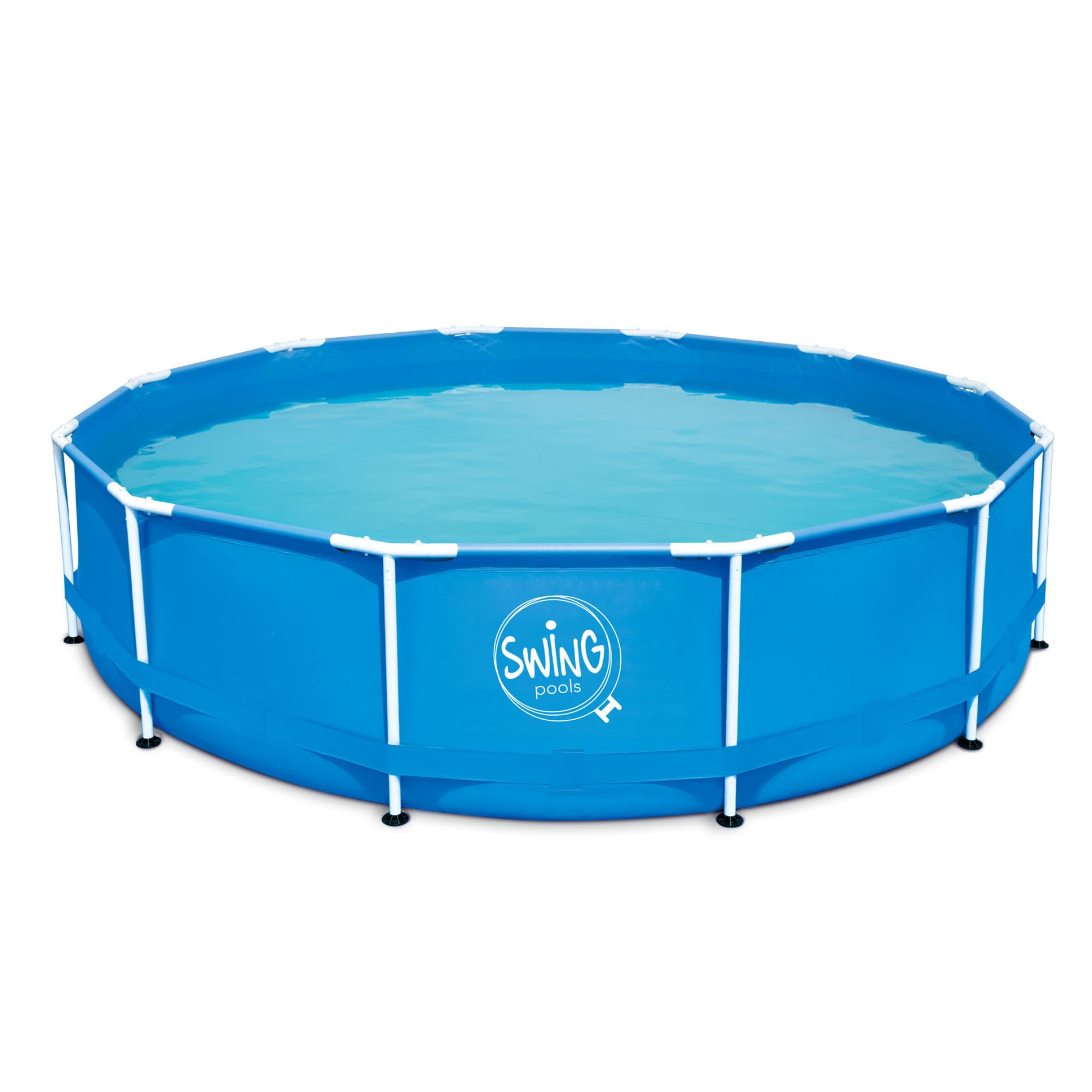 HAF® Swing basen z metalową ramą w kolorze niebieskim o wymiarach 366 x 91 cm | pojemność ok. 8 300 l | wysokiej jakości i stabilny basen | basen ogrodowy / rozkładany basen bez pompy filtrującej