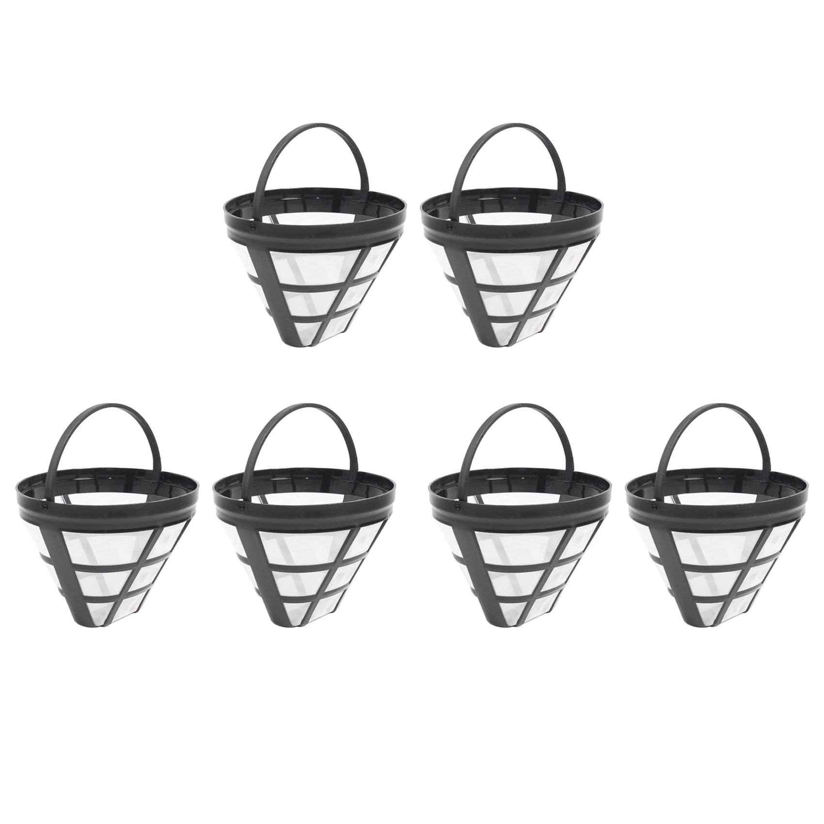 Hndhbfgrt 6Pack No.4 Reusable Coffee Maker Basket Filter for Filters, Fit Most 8-12 Cup Basket Drip Coffee Machine
