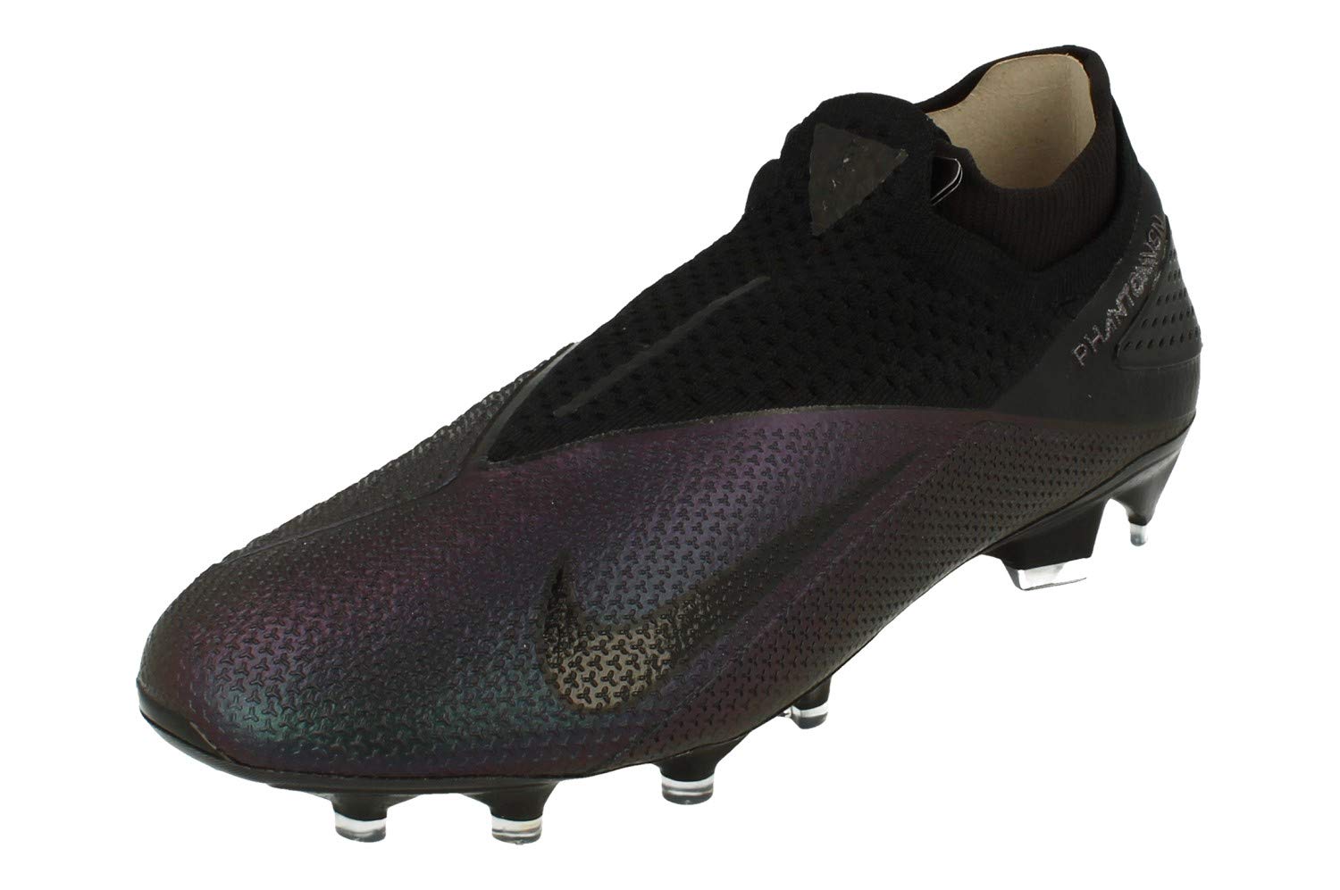 Nike Men's Phantom VSN 2 Elite DF FG (8, Black/Black)
