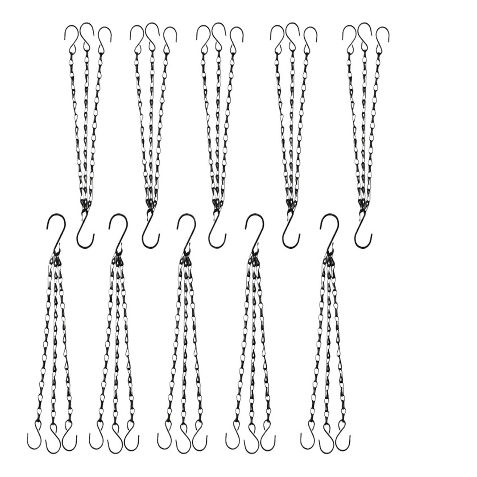 FJSNGPSBQPC 40cm, Home Garden Decor,Imitation Rattan Hanging Chain, Flower Pot With 3 Hooks Basin Hydroponic Plants Plant Grow(10Pcs)