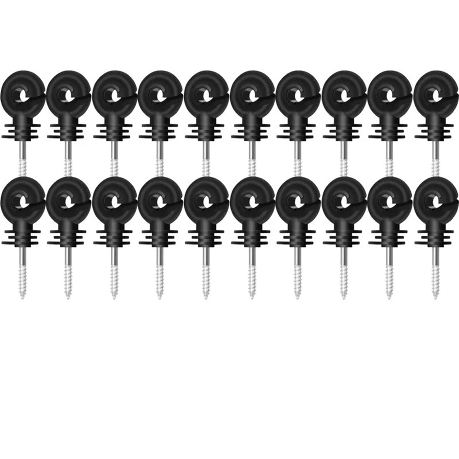 Isolatori Per Recinto Elettrico 50/5 pz Isolanti for Recinzione Elettrica Agricola Autofilettanti Chiodo Isolante for Connessioni Di Fili for Pali In Legno for Bestiame(20PCS)