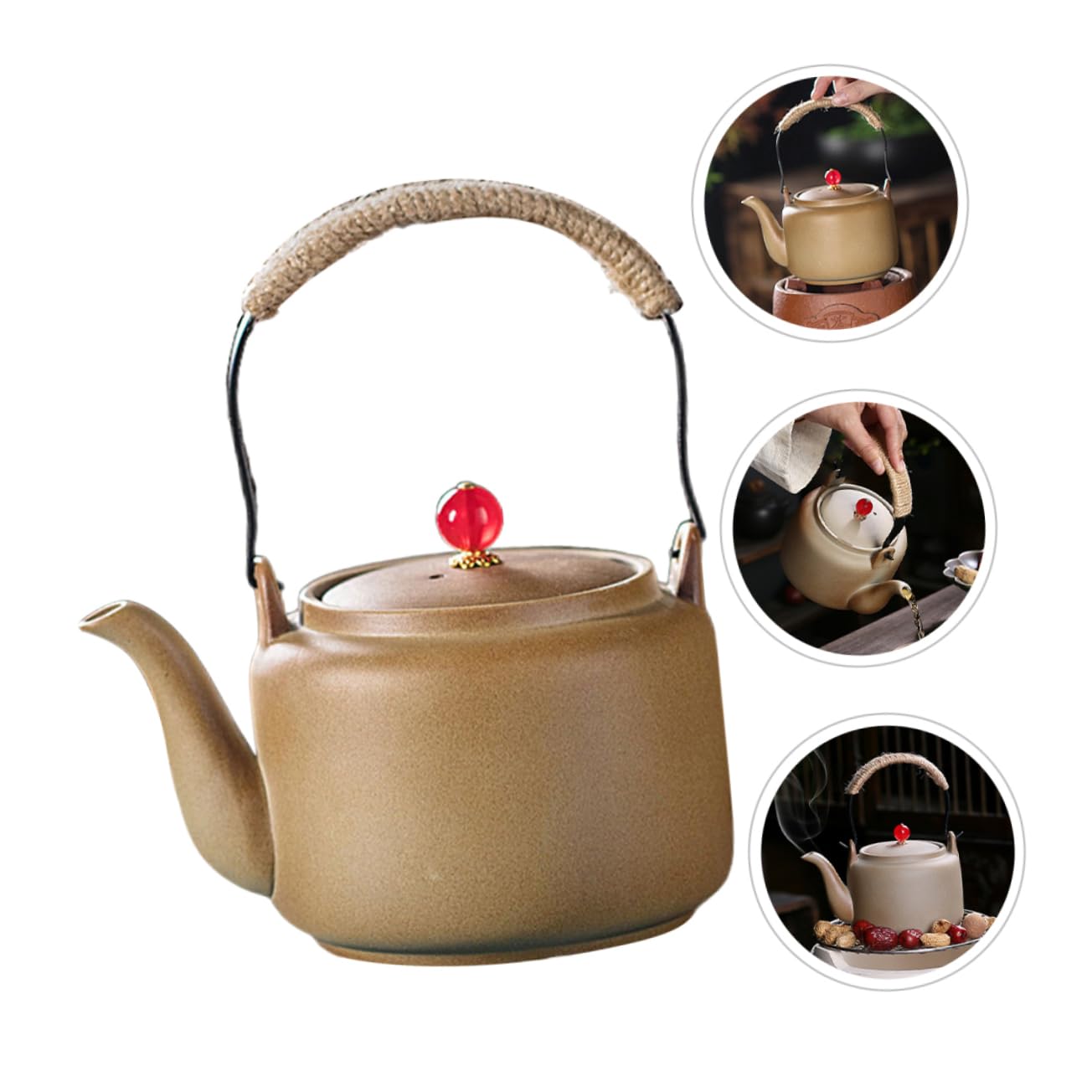 Tetera De Retro Para Infusión De Té Capacidad Grande Hervidor De Agua Para Cocina Diseño Antiescaldante y Duradero Para Amantes Del Té