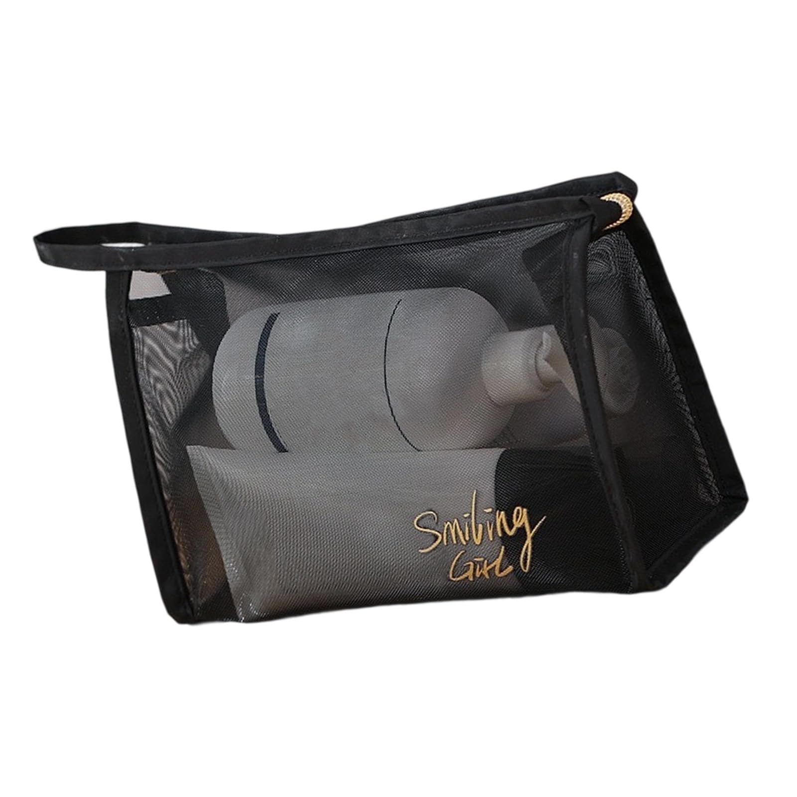 APGLSXY Clear Square Makeup Storage Bag Meshes Cosmetic Organizers with Spacious Interior for Travel Accessory Meshes Toiletry Bag Toiletry