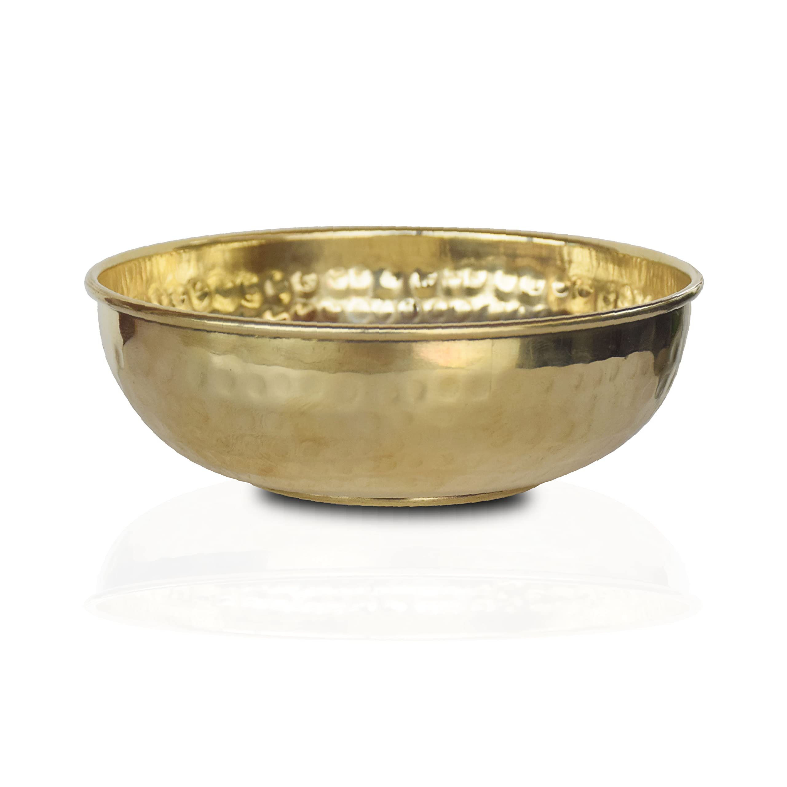 Landslide Brass Decorative Bowl, 1 Piece (Gold - 4.5 X 1.75 Inch) - 250 Ml